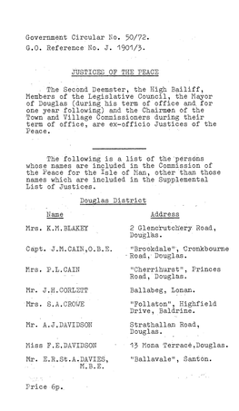 Government Circular No. 50/72. G.O. Reference No. J. 1901/3