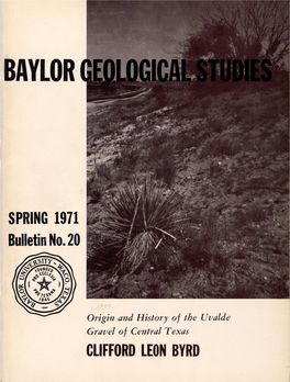 SPRING 1971 Bulletin No. 20 CLIFFORD LEON BYRD