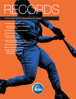 Official 2006 NCAA® Baseball Records Book