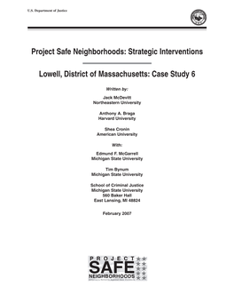 Strategic Interventions- Lowell, District of Massachusetts, Case Study 6