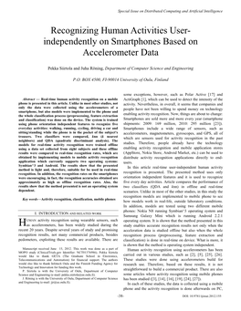 Independently on Smartphones Based on Accelerometer Data