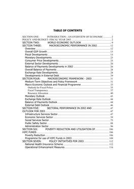 1. 2003 Budget Statement