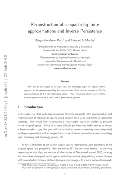 Reconstruction of Compacta by Finite Approximations and Inverse