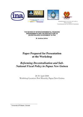 National Fiscal Policy in Papua New Guinea