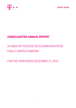 Consolidated Annual Report of Magyar Telekom Telecommunications Public