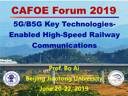 5G/B5G Key Technologies-Enabled High-Speed Railway Communications