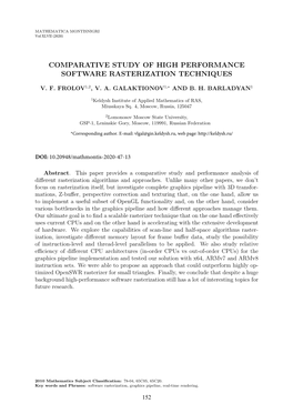Comparative Study of High Performance Software Rasterization Techniques