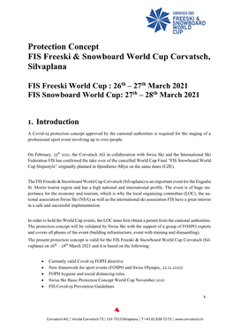 Protection Concept FIS Freeski & Snowboard World Cup Corvatsch