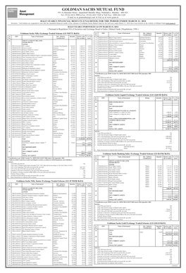 Goldman Portfolio