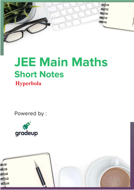 Hyperbola Notes for IIT JEE, Download PDF!!!