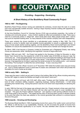 A Short History of the Boothferry Road Community Project