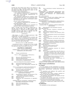 Page 1606 TITLE 7—AGRICULTURE § 5801 Section for Any Fiscal Year That Is in Excess of the Amount Made Available Under This Se