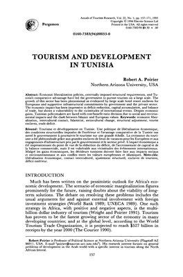 Tourism and Development in Tunisia