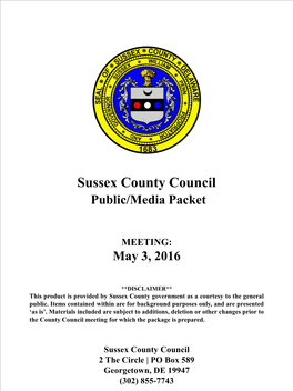 County Council Public/Media Packet