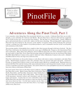 Pinotfile Vol 6, Issue 32