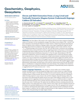 Zircon and Melt Extraction from a Long‐Lived And