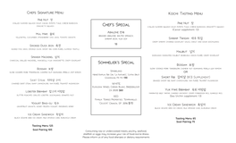 9.1 Food Menu