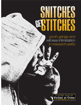 "Snitches Get Stitches": Youth, Gangs, and Witness Intimidation in Massachusetts