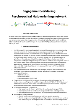 Engagementverklaring Psychosociaal Hulpverleningsnetwerk