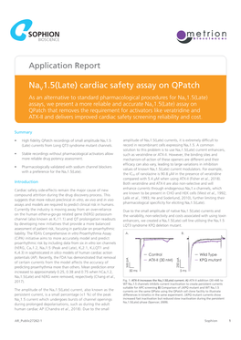 Na 1.5(Late) Cardiac Safety Assay on Qpatch