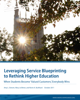 Leveraging Service Blueprinting to Rethink Higher Education When Students Become ‘Valued Customers,’ Everybody Wins