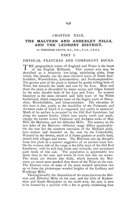 Chapter Xxix. the Malvern and Abberley Hills, and the Ledbury District