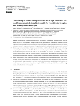 Downscaling of Climate Change Scenarios for a High Resolution, Site