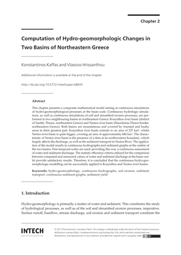 Computation of Hydro-Geomorphologic Changes In