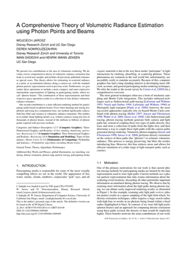 A Comprehensive Theory of Volumetric Radiance Estimation Using Photon Points and Beams