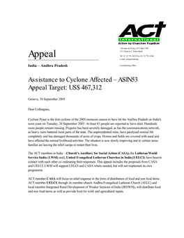 ASIN53 Appeal Target: US$ 467,312