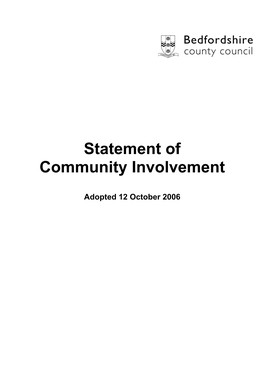 Statement of Community Involvement
