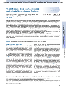 Cheminformatics-Aided Pharmacovigilance: Application To