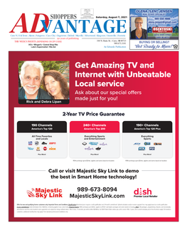 Get Amazing TV and Internet with Unbeatable Local Service Ask About Our Special O Ers Made Just for You! Rick and Debra Lipan