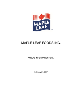 Maple Leaf Foods Inc