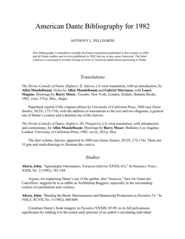 American Dante Bibliography for 1982.Pdf