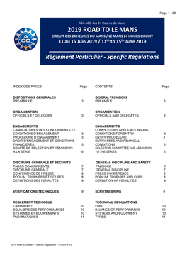 2019 ROAD to LE MANS CIRCUIT DES 24 HEURES DU MANS / LE MANS 24 HOURS CIRCUIT 11 Au 15 Juin 2019 / 11Th to 15Th June 2019