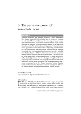 3. the Pervasive Power of Man-Made News