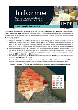 Informe De Prensa Enero De 2021 El Instituto De Economía