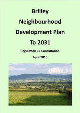 Brilley Regulation 14 Draft Neighbourhood Development Plan
