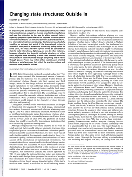 Changing State Structures: Outside In