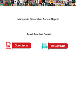 Macquarie Generation Annual Report