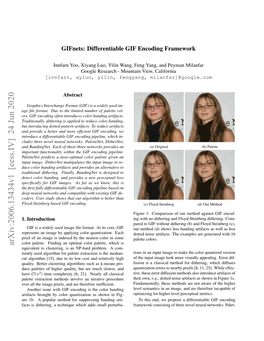 Gifnets: Differentiable GIF Encoding Framework