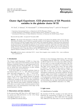 Cluster Ages Experiment. CCD Photometry of SX Phoenicis Variables in the Globular Cluster M 55