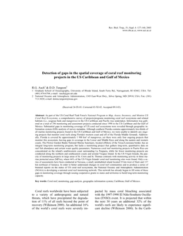 Detection of Gaps in the Spatial Coverage of Coral Reef Monitoring Projects in the US Caribbean and Gulf of Mexico