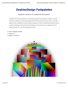 Zwahlendesign Farbpaletten, Farbatlas Und Farbh