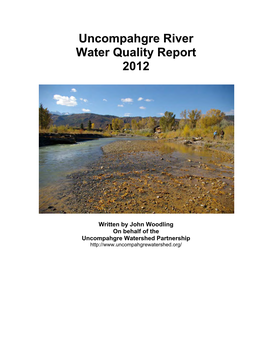 Uncompahgre River Water Quality Report 2012
