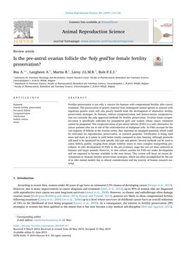 Is the Pre-Antral Ovarian Follicle the 'Holy Grail'for Female Fertility