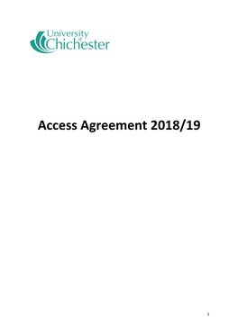 Access Agreement 2018/19