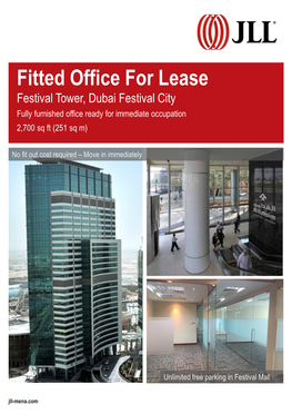 Fitted Office for Lease Festival Tower, Dubai Festival City