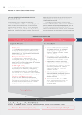 Values of Daiwa Securities Group